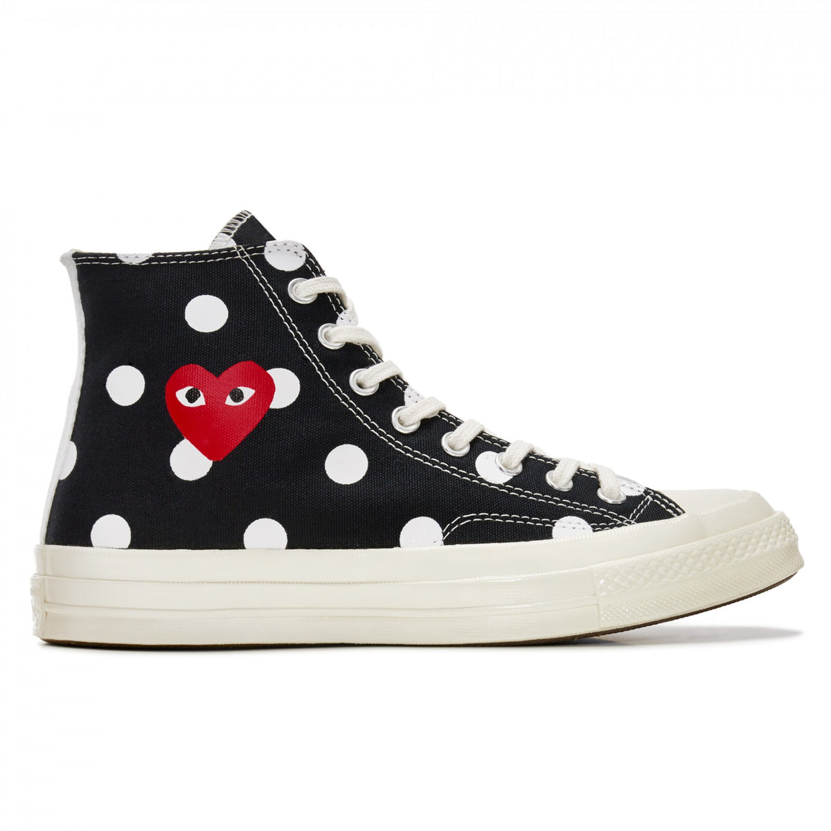 Gold polka dot converse top