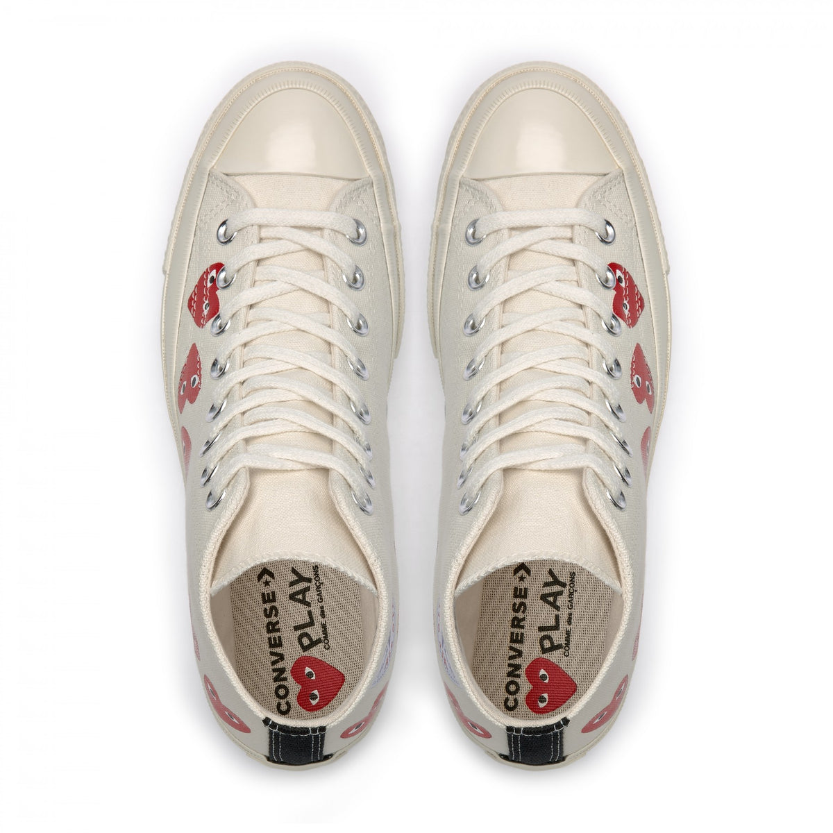 Play Converse Comme des Gar ons Multi Heart High Top White