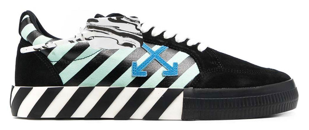Off-White Vulc Low Black Blue Arrow – Le Plug MX