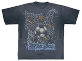 Travis Scott X FC Barcelona Washed Spray Logo Grey Tee