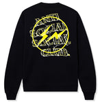 Anti Social Social Club X Fragment Design Bolt Black Yellow Crewneck