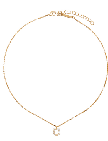 Ferragamo Gold Crystals Necklace