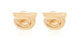 Aretes Ferragamo Gold Logo Engraved