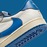 Jordan 1 Low Fragment Design X Travis Scott Sail Military Blue