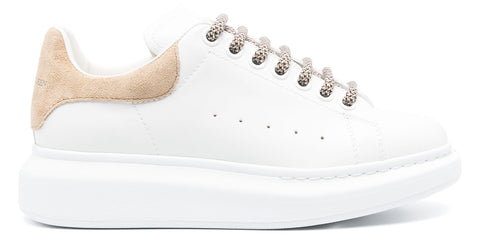 Alexander McQueen Oversized White Camel Sneakers