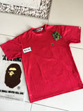 CONSIGNMENT BAPE World Gone Mad Red Sports Tee