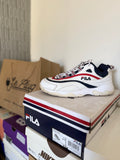 CONSIGNMENT Fila Ray White Navy Red