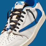 Jordan 1 Low Fragment Design X Travis Scott Sail Military Blue