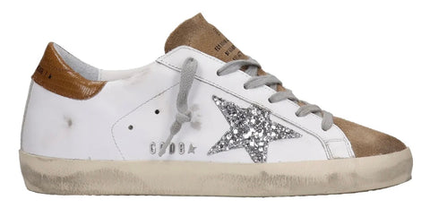 Golden Goose Super-Star Tan Glitter
