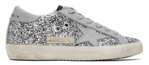 Golden Goose Super-Star Grey Glitter