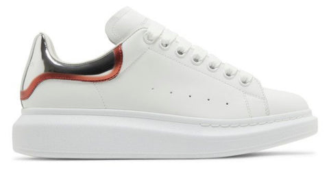 Alexander McQueen Oversized White Silver Red Metallic Sneakers