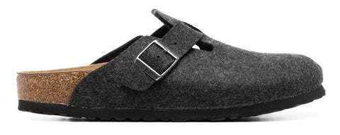 Birkenstock Boston Anthracite Wool Mules