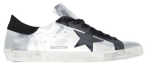 Golden Goose Super-Star Silver Black