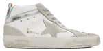 Golden Goose Mid Star White Silver Blue