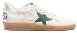 Golden Goose Ball Star White Green Silver