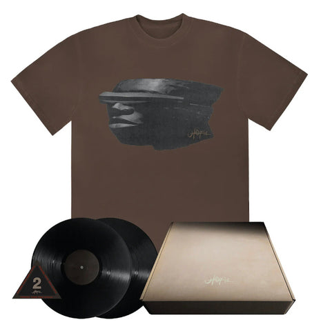 Travis Scott Utopia C2 Pack Brown Tee + Album Cover Vinyl