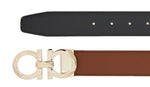 Ferragamo Gancini Brown Black Reversible Belt