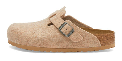 Birkenstock Boston Sandcastle Wool Mules