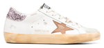 Golden Goose Super-Star White Glitter Pink