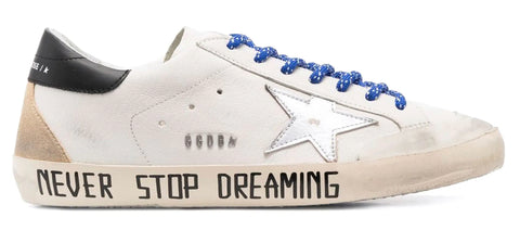 Golden Goose Super-Star Never Stop Dreaming White Silver