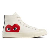 Play Converse Comme des Garçons One Heart High Top White