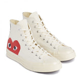 Play Converse Comme des Garçons One Heart High Top White