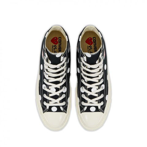 Play Converse Comme des Garcons High Top Polka Dot Black