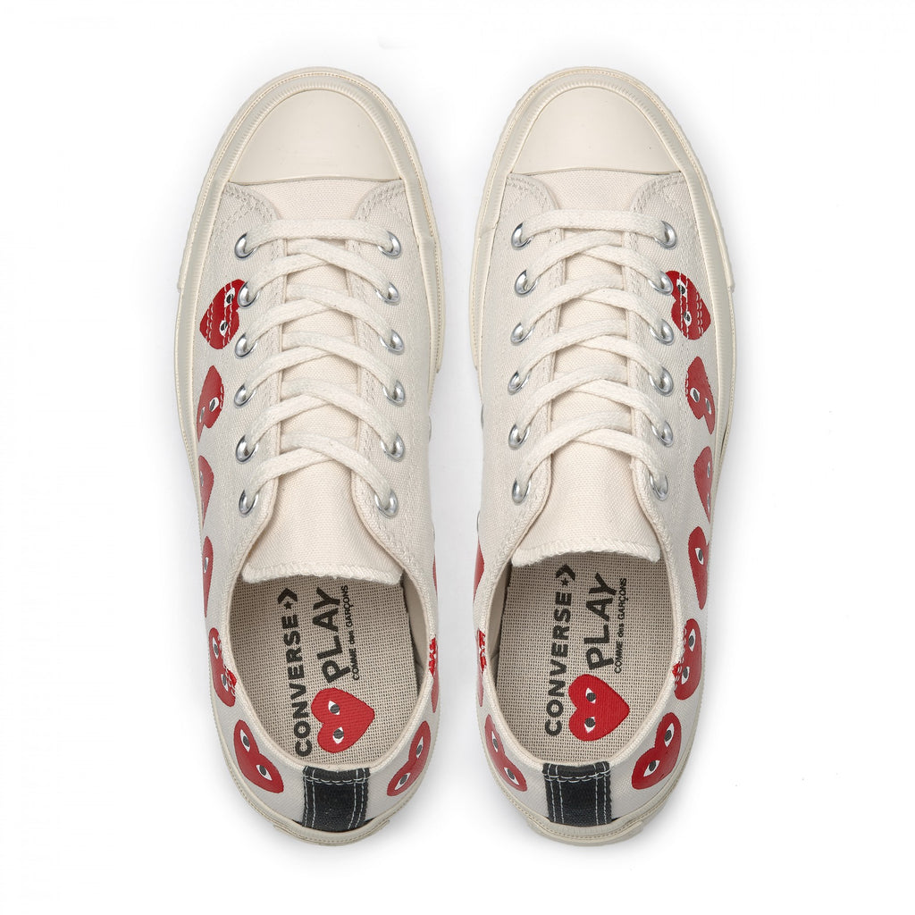 Play Converse Comme des Garcons Multi Heart Low Top White Le Plug MX