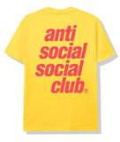 Anti Social Social Club Underglow Yellow Tee