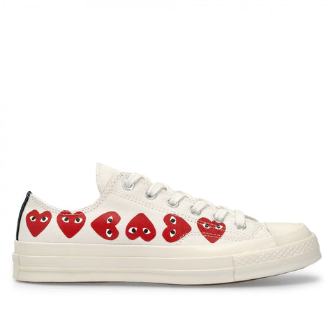 Play Converse Comme des Garçons Multi-Heart Low Top White