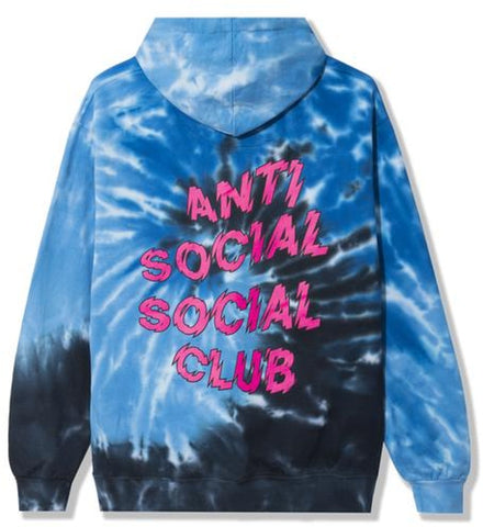 Anti Social Social Club Maniac Tie Dye Blue Hoodie