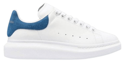 Alexander McQueen Oversized White Blue Croc Sneakers