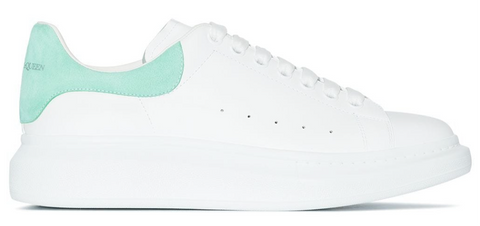 Alexander McQueen Oversized White Teal Sneakers