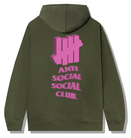 Anti Social Social Club X Undefeated 1st And La Brea Army Heather Hoodie