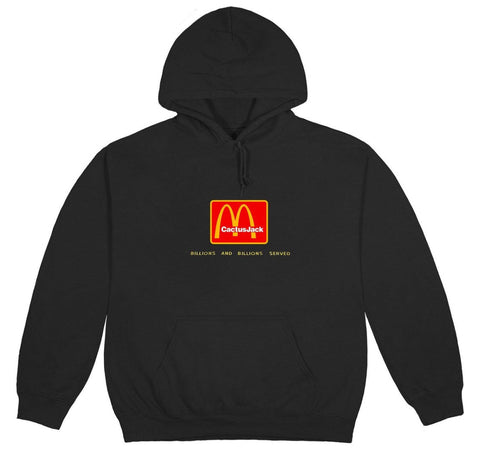 Travis Scott X McDonald’s Billions Served Black Washed Hoodie