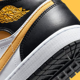 Jordan 1 Mid White Pollen Black