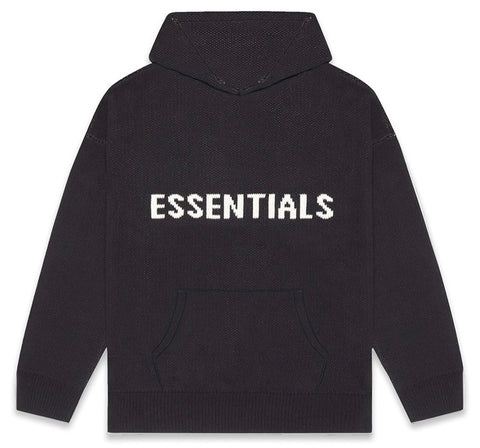 Fear of God ESSENTIALS Knit Hoodie Black