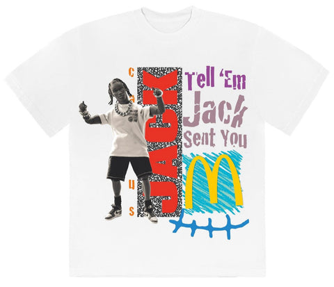 Travis Scott X McDonald’s Jack Smile White Tee