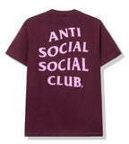 CONSIGNMENT Anti Social Social Club Read Receipt Maroon Tee