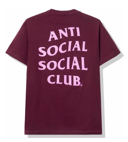 Anti Social Social Club Read Receipts Maroon Tee