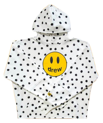 Drew House Mascot Deconstructed Polka Dot White Hoodie