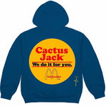 Travis Scott X McDonald’s Cactus Jack Sticker Blue Hoodie