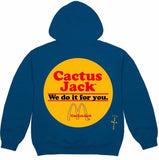 Travis Scott X McDonald’s Cactus Jack Sticker Blue Hoodie