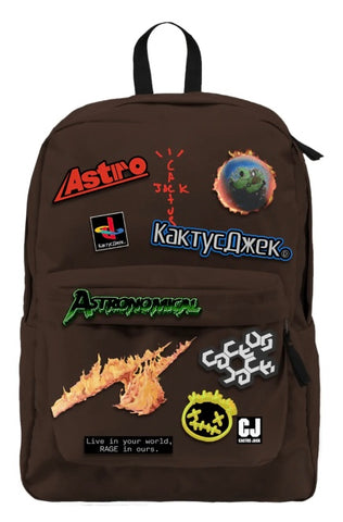 Travis Scott Cactus Jack Patch Set Brown Backpack