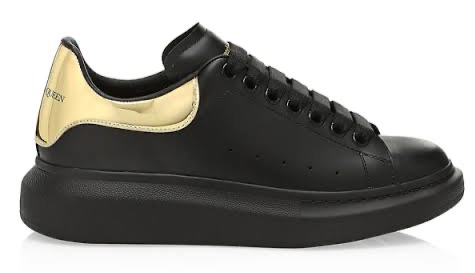 Alexander McQueen Oversized Black Gold Sneakers